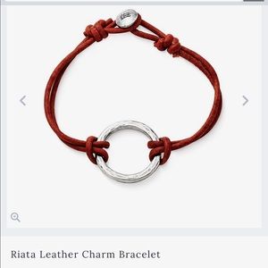 James Avery Rita Red Leather Charm Bracelet